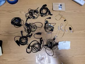 Headsets, ear pieces, 2 pin motorola jack and various ear piece tubes - Picture 1 of 3