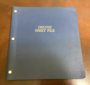 Harco Deluxe Full Sheet Stamp File Folder 17 Clear Double-Sided Pages Blue - Picture 1 of 8