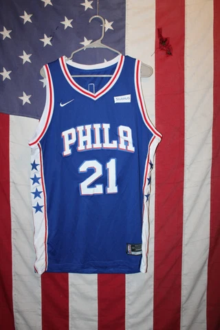 NBA Philadelphia 76ers Joel Embiid Jersey Men's Large/XL 50 Cover