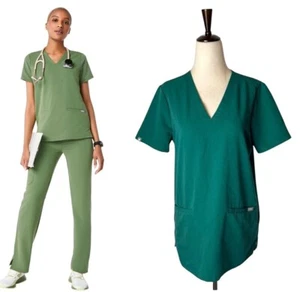 Camisa Médica Figs Mujer Pequeña Verde Casma Tres Bolsillos Médica Enfermera Médica Médica Médica - Imagen 1 de 12