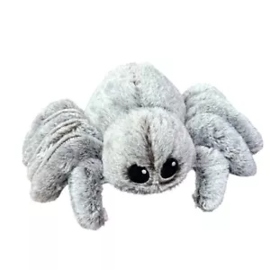 7" Super Soft Grey Spider Plush Toy - New - Picture 1 of 3