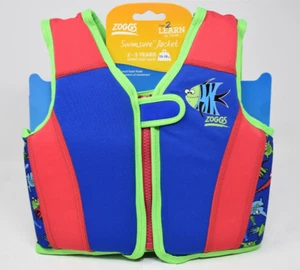 Zoggs Swimsure Swimming Float Vest Age 2-3 years Blue Green Red - New - Picture 1 of 2