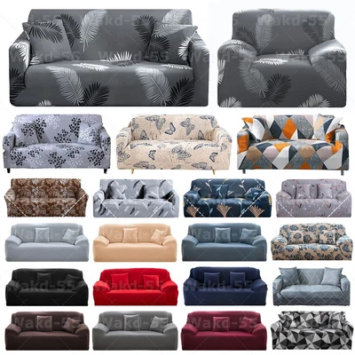 Sofa Cover 1 2 3 4Seater Elastic Settee Stretch Slipcover Couch Floral Protector - Image 1 of 4