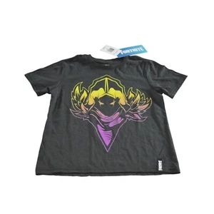 Fortnite Boys' T-Shirt Size 8 Black Graphic Tee Epic Games Official Merchandise - Picture 1 of 6