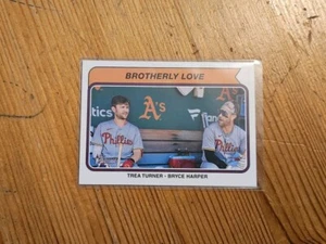 2023 TOPPS HERITAGE HIGH NUMBER CC-10 TREA TURNER BRYCE HARPER PHILLIES LOVE - Picture 1 of 2