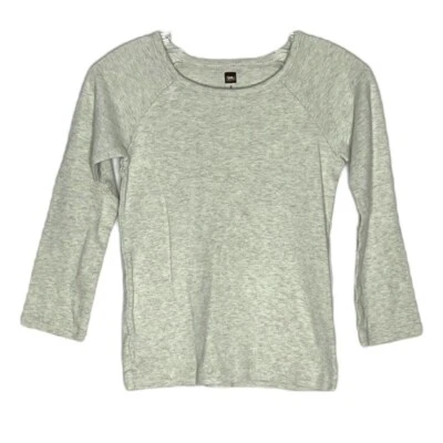 Tea Collection Top Girls 5 Beige Long Sleeve Crew Neck Casual Essential Basic - Image 1 of 4