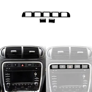 3Pcs Glossy Piano Black Hazard Light Button Cover Trim For Porsche Cayenne Sport - Picture 1 of 14