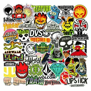 100 Pack Luggage Laptop Graffiti Skateboard Stickers Bomb Tide Brand Decals Lot - Picture 1 of 12