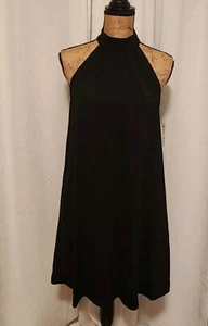 Nine West Women's S Black Sleeveless Trapeze Dress With Pockets NEW - Picture 1 of 8