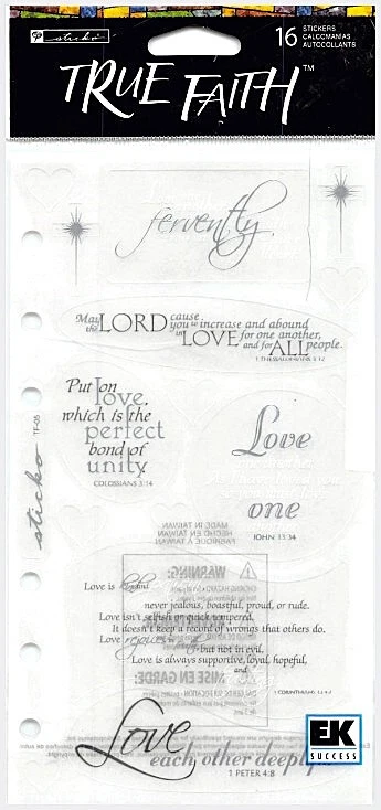 New True Faith Sticko Stickers MARRIAGE Wedding Scrapbook Page Embellishment - Image 1 of 1