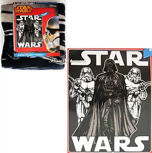 Star Wars Dark Side Darth Vader Storm Trooper Super Plush Throw Blanket Licensed - Picture 1 of 3