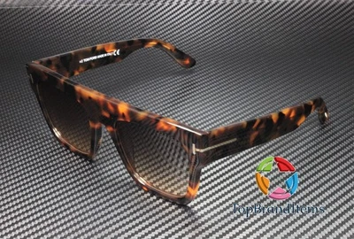 Женские солнцезащитные очки TOM FORD Renee FT0847 52B Dk Havana Grad дымчатые пластиковые 52 мм - Изображение 1 из 4