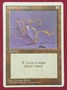 Magic The Gathering 4TH EDITION GLASSES OF URZA artifact card MTG FOURTH - Picture 1 of 2