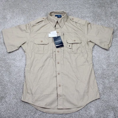 Propper Tactical Shirt NWT Mens Medium Beige Polyester/Cotton S/S Button Up - Image 1 of 4