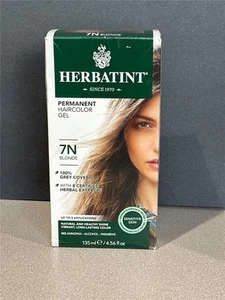 Gel colorante permanente ai capelli alle erbe Herbatint 7N biondo 4,56 once SIGILLATO - Foto 1 di 2