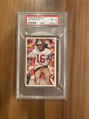 49ers Police Joe Montana 49ers Hof 1988 PSA 8 raro Foto 1 de 2