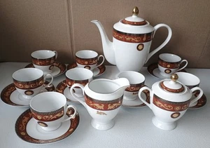 T. Limoges Porcelain Teapot Tea Set Sugar Cup Saucer Casa Elite Dionysus God Set - Picture 1 of 18