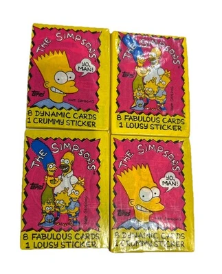 1990 The Simpsons Sealed Wax Pack Topps - Image 1 of 2