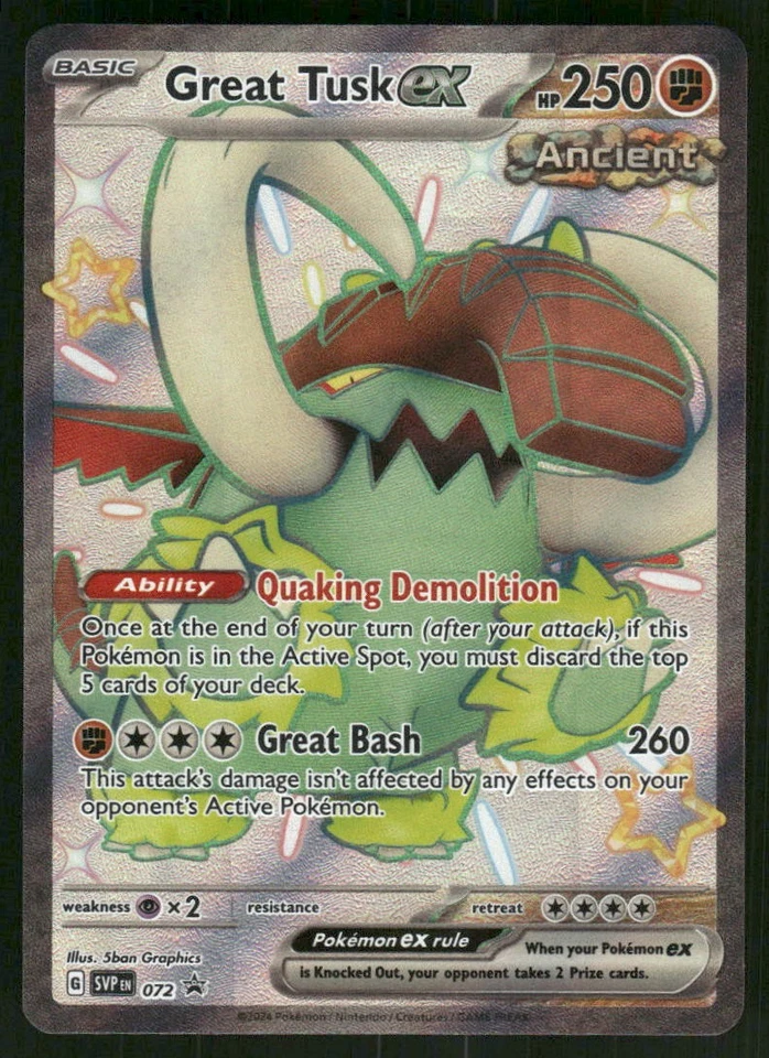 Great Tusk ex - 072 Promo Holo NM Pokemon SV: Scarlet & Violet Promo Cards - Image 1 of 2