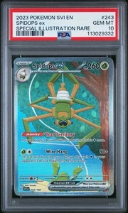 2023 Pokemon Scarlet & Violet Spidops ex #243 Special Illustration Rare PSA 10 - Picture 1 of 3