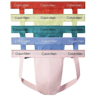 Paquete de 5 correas deportivas grandes Calvin Klein Icon de algodón elástico Orgullo multicolor para hombre Foto 1 de 4