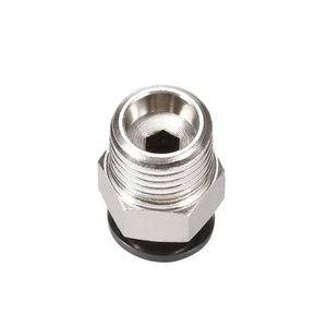 2x 1/4NPT Male X 6mm Tube OD Straight Pneumatic Push To Quick Connect Fittings - Picture 1 of 3