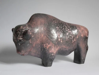 Ruscha Büffel Bison Stier Studiokeramik Figur - Bild 1 von 4