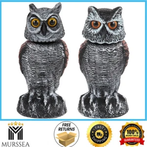 2Pack Fake Owl Decoys to Scare Birds Away from Gardens and Patios Pest Repellent - Picture 1 of 1