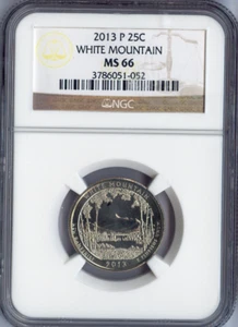 2013 White Mountain Quarter NGC MS66 Quality - Picture 1 of 2