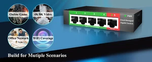 5-Port Gigabit Ethernet Switch, VLAN/QoS, PoE, Metal, Plug & Play - Picture 1 of 1