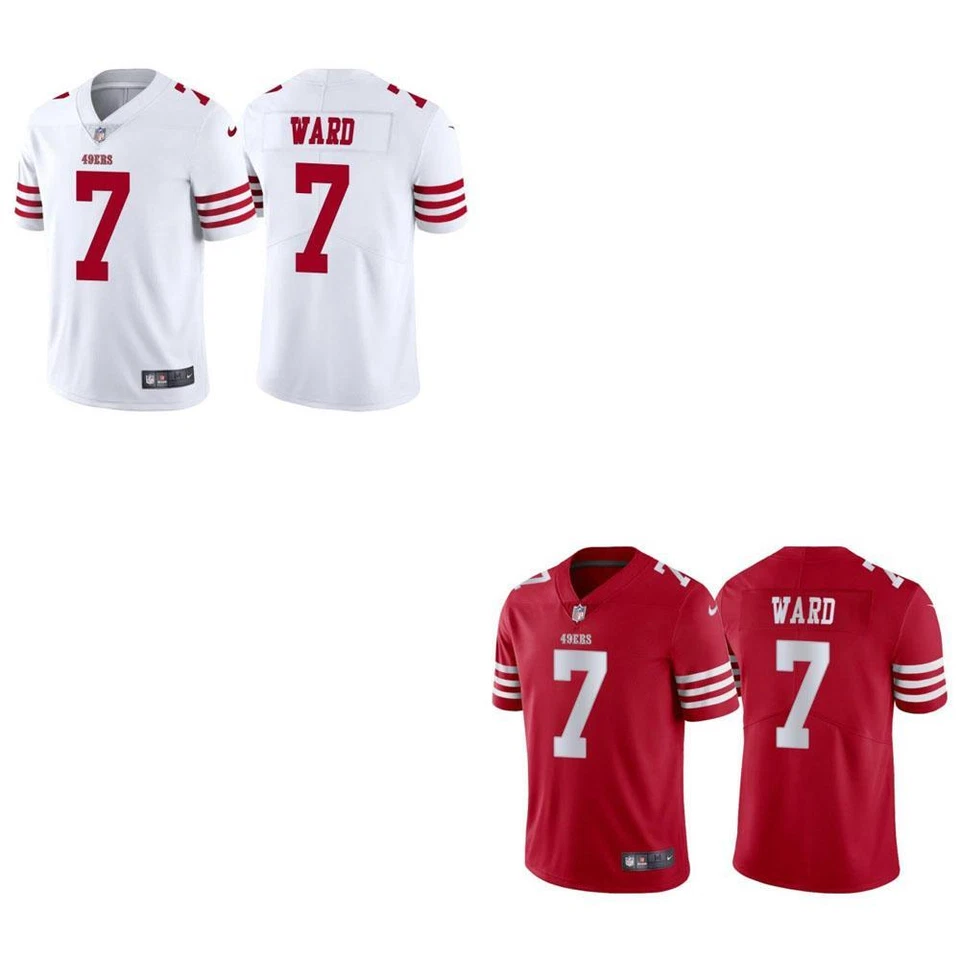 Charvarius Ward 49ers Men stitched Jersey White / Black / Red