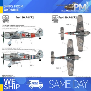 Calcomanía HAD modelos 48116 1/48 Fw-190 A-8/R2 roja 4 Ur Sau Red16 Schwarzer Panter - Imagen 1 de 3