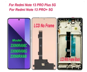 Original LCD Display Touch Screen Digitizer Frame For Xiaomi Redmi Note 13 Pro+ - Picture 1 of 3