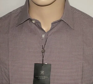 98 $ John Varvatos Button-Down-Hemd in Rubin 16 Ausschnitt 34/35 Ärmel reguläre Passform - Bild 1 von 12