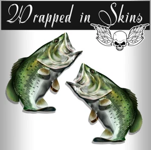 RV Decals 2 Pegatinas de pescado 24" Calcomanías gráficas de barco BASS Pegatinas de pesca RV # 1 - Imagen 1 de 1