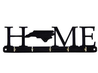 North Carolina Home State Shape Key Holder Hanger Rack Housewarming Wall Gift - Image 1 of 4