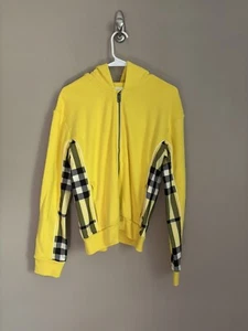 NWT Authentic Burberry Kids' Graham Check Panel Cotton Hoodie sz 14 years old - Picture 1 of 5