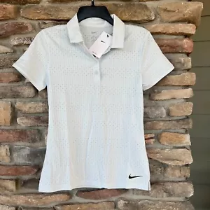 Nike Damen Dri-FIT Victory Veneer Golf Polo L XS XXL Platin Kurzarm Neu mit Etikett - Bild 1 von 4