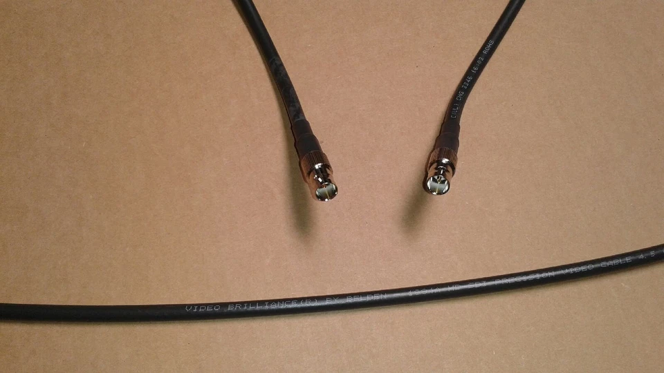  Cable de video digital Belden1694A HD-SDI RG-6 4,5 GHZ BNC fem a BNC hembra 25 pies Foto 1 de 1