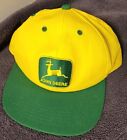 Vintage Kids John Deere Hat K-Products Snapback Yellow Green Made In USA great