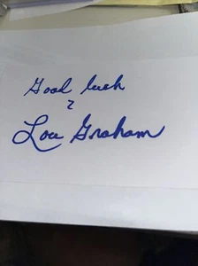 Lou Graham 1975 US Open Champ signierte 3x5 Karteikarte - Bild 1 von 1