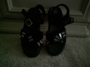 WONDER NATION Girls Youth Sandals Size 3 - Picture 1 of 3