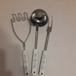 Vintage Ekco Carousel 3 Piece Kitchen Utensil Set 60's - Picture 1 of 5