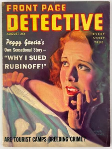 Front Page Detective Magazine, August 1937, Vintage True Crime Stories, Pulp - Picture 1 of 5