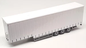 Cararama 1/50 Scale CR049 - Stepped Curtainside Trailer - White - Picture 1 of 5