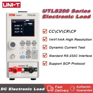 UNI-T DC Electronic Load Tester 1mV/1mA DC 150V/20A 40A AC110-220V RS232 SCPI - Picture 1 of 15