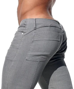 RUFSKIN Pants ROCK Premium Stretch Cotton Denim Slim-Straight Fit Jeans Silver 5 - Picture 1 of 7