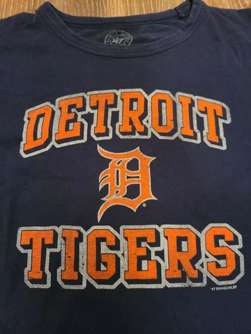Detroit Tigers 47 Brand Long Sleeve Shirt Vintage Retro Baseball Cabrera 2XL Cover