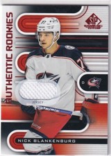 2022-23 UD SP GAME USED AUTHENTIC ROOKIES RED JERSEY #210 NICK BLANKENBURG (W)