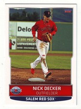 2021 Choice Nick Decker - Salem Red Sox - Boston Red Sox Minors